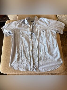 Ralph Lauren Men’s 2XLT Blue Oxford Short-Sleeve Shirt